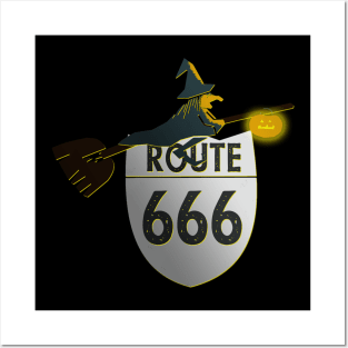 The Scenic Route for Witches - Route 666 Posters and Art